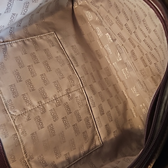 Michael Kors Burgandy Pebbled Leather Work Tote - Picture 10 of 16